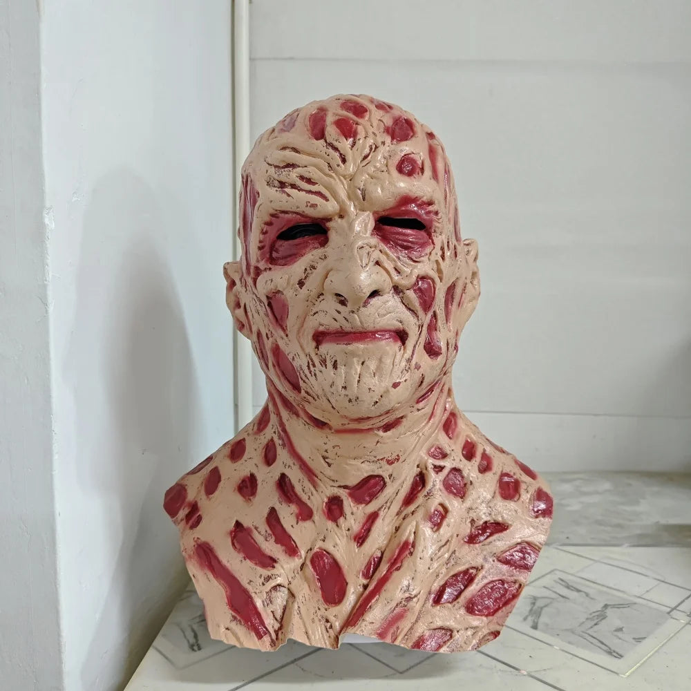 Freddy Krueger Maske für Halloween – Horror Latexmaske für Erwachsene – A Nightmare on Elm Street Kostüm
