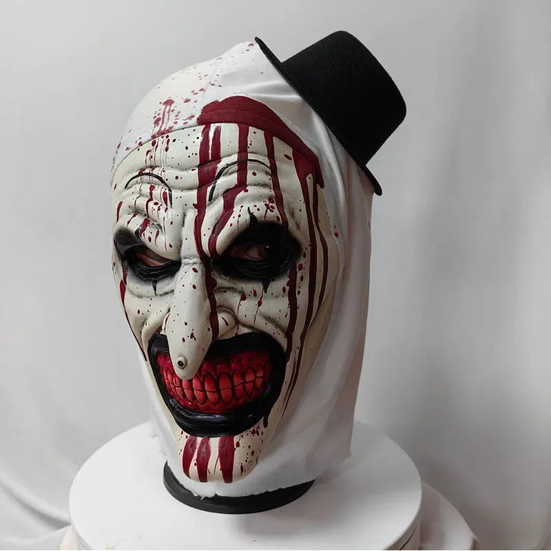 Terrifier 2 Horror Clown Kostüm für Herren – Blutiger Overall mit Maske für Halloween, Karneval & Gruselpartys