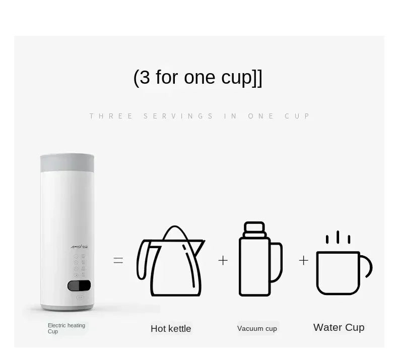 220v tragbare elektrische Wärm flasche Wasserkocher Reise topf Heizung Gesundheits becher Edelstahl kleine Mini-Wasser becher