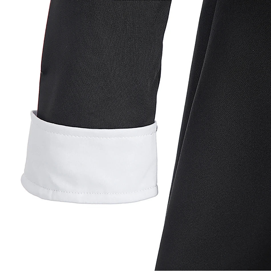 Kinder Halloween Kostüm Mädchen – Gothic Kleid mit Zöpfen & Zubehör | Wednesday Addams Stil | Hexe Cosplay für Party & Karneval