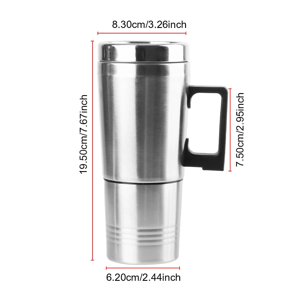 Fahrzeug Heizung Tasse 12V/24V 300ml Camping Reise Wasserkocher Edelstahl Elektrische Heizung Auto Wasserkocher