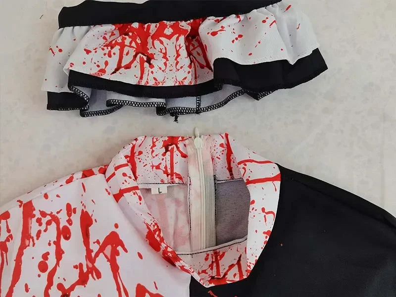 Terrifier 2 Horror Clown Kostüm für Herren – Blutiger Overall mit Maske für Halloween, Karneval & Gruselpartys