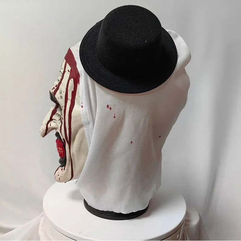 Terrifier 2 Horror Clown Kostüm für Herren – Blutiger Overall mit Maske für Halloween, Karneval & Gruselpartys