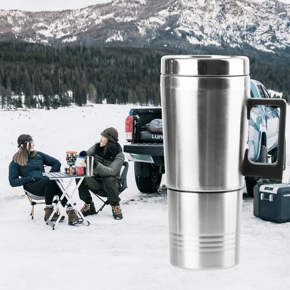 Fahrzeug Heizung Tasse 12V/24V 300ml Camping Reise Wasserkocher Edelstahl Elektrische Heizung Auto Wasserkocher