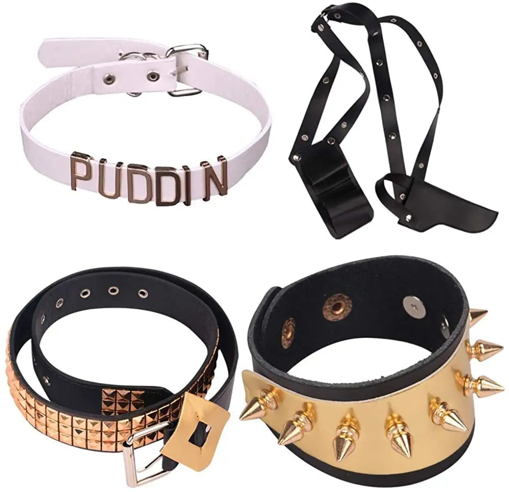 Harley Quinn Kostüm für Kinder & Damen – Cosplay Set mit Jacke, Shorts, Shirt & Zubehör – Halloween & Karneval
