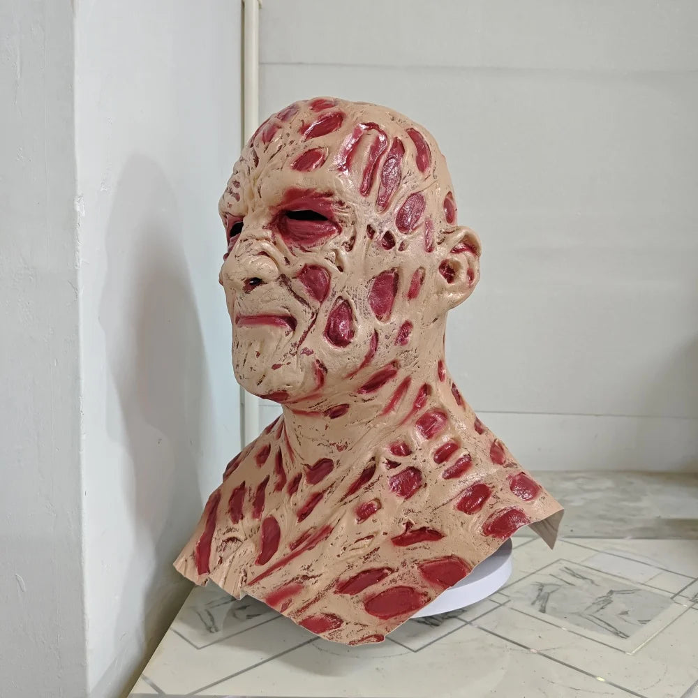 Freddy Krueger Maske für Halloween – Horror Latexmaske für Erwachsene – A Nightmare on Elm Street Kostüm