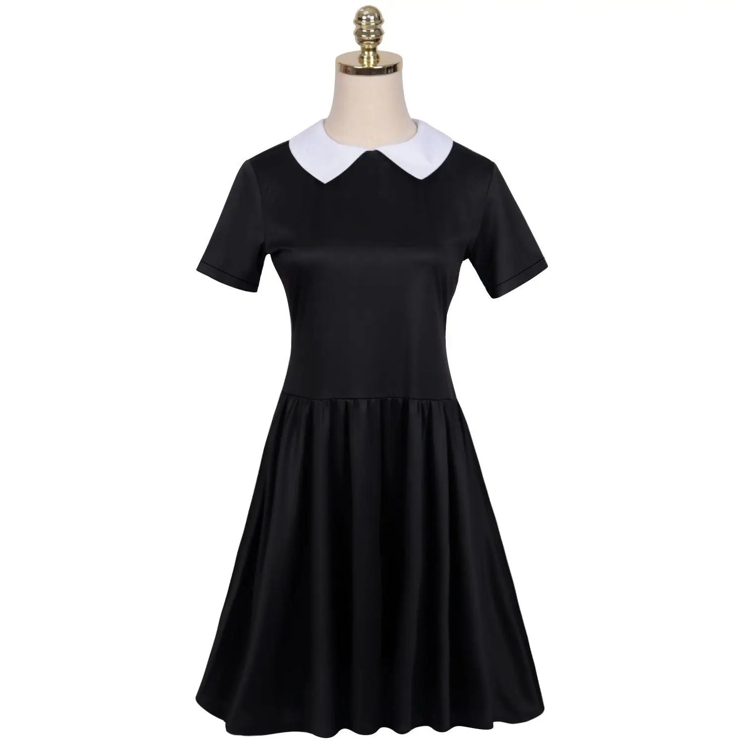 Wednesday Addams Kostüm für Kinder & Erwachsene – Gothic Kleid für Halloween, Cosplay, Karneval & Mottoparty