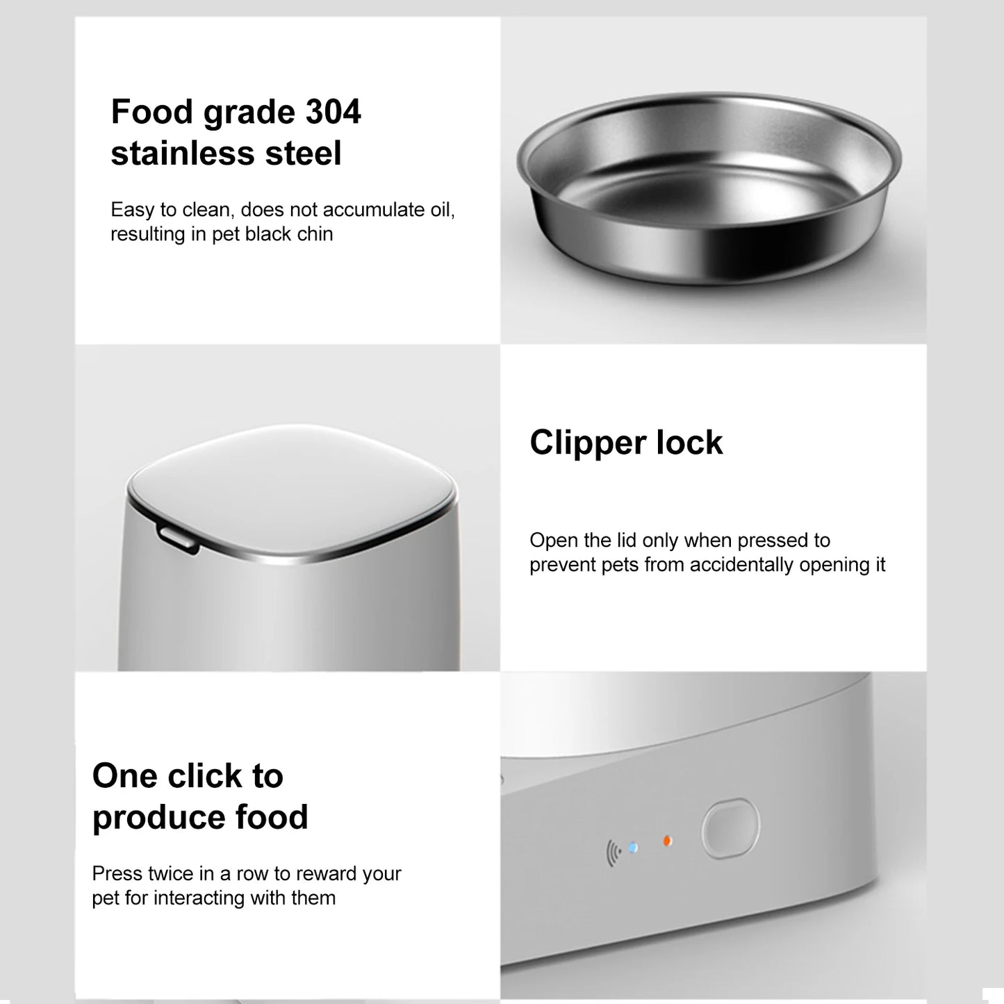 4L Double Bowl Pet Feeder WiFi Smart Timing Large Capacity Dry Food Feeder for Cats Dogs Remote Control Automatic Food Dispenser