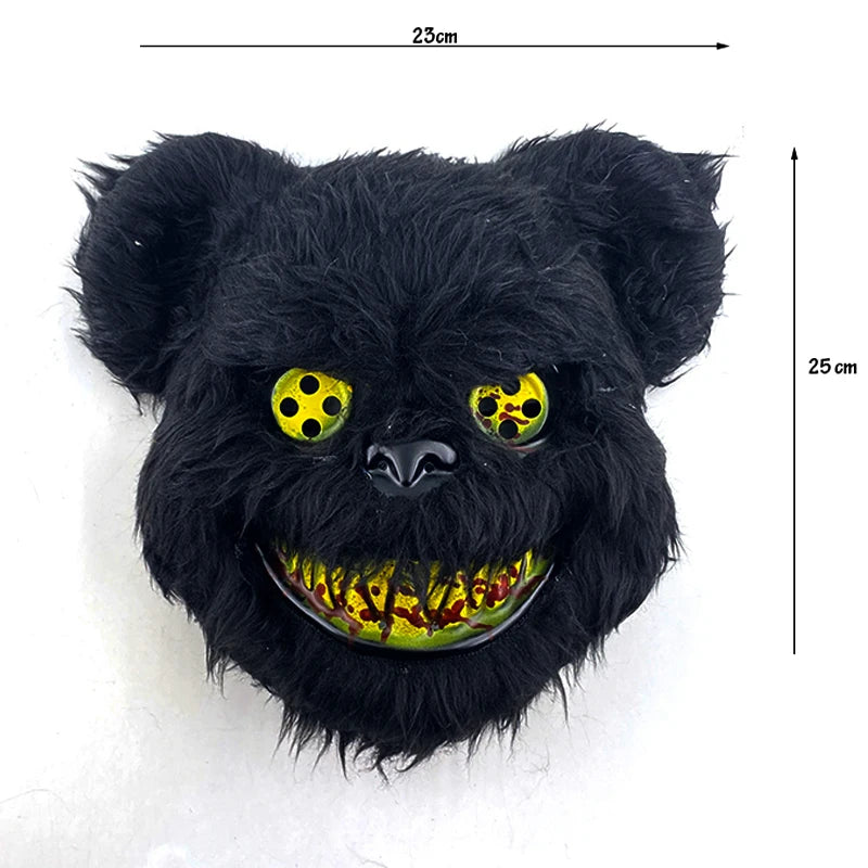 🐰 LED Leuchtende Gruselige Hasenmaske für Halloween & Karneval – Unisex Cosplay Maske für Erwachsene 🎭