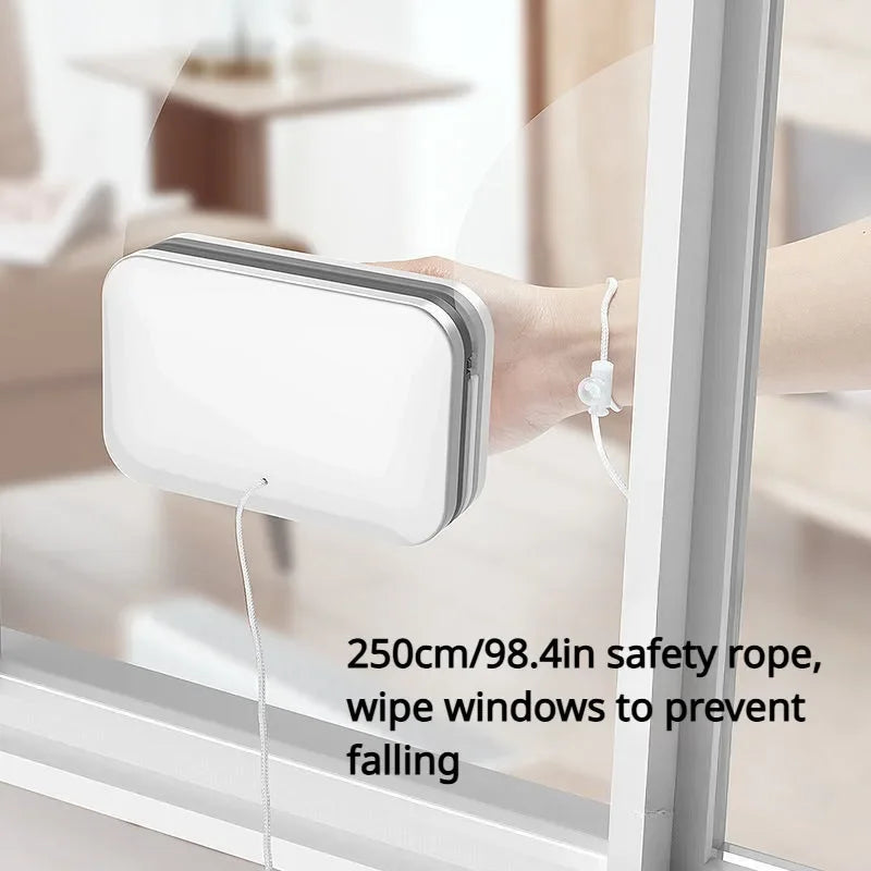 Doppelseitiger magnetischer Fensterreiniger – ein Hochhaus-Glasreinigungswerkzeug mit Sicherheitsseil, geeignet für Windows mit einer Dicke von 3–10 mm
