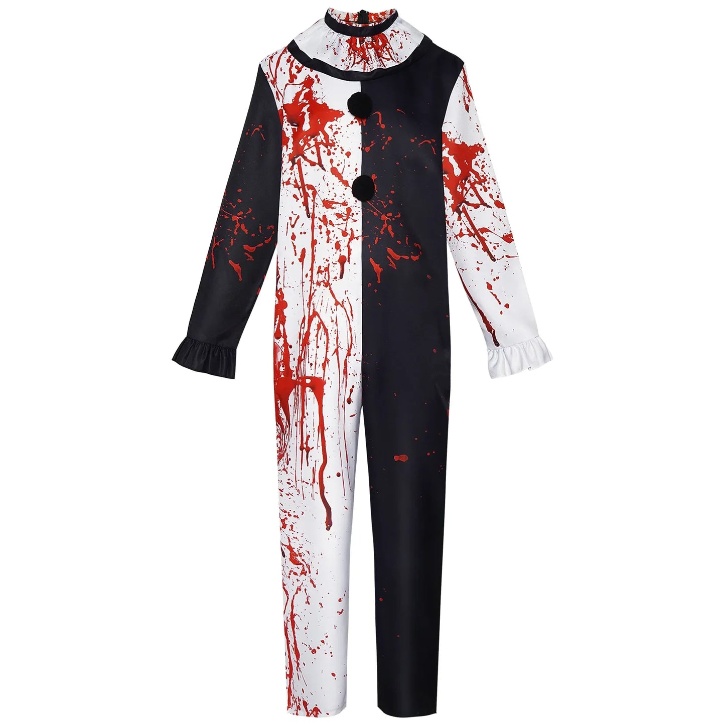 Terrifier 2 Horror Clown Kostüm für Herren – Blutiger Overall mit Maske für Halloween, Karneval & Gruselpartys