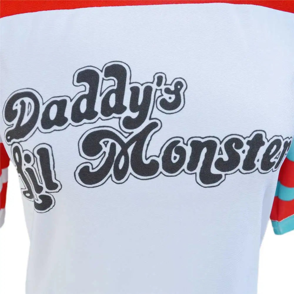 Harley Quinn Kostüm für Kinder & Damen – Cosplay Set mit Jacke, Shorts, Shirt & Zubehör – Halloween & Karneval