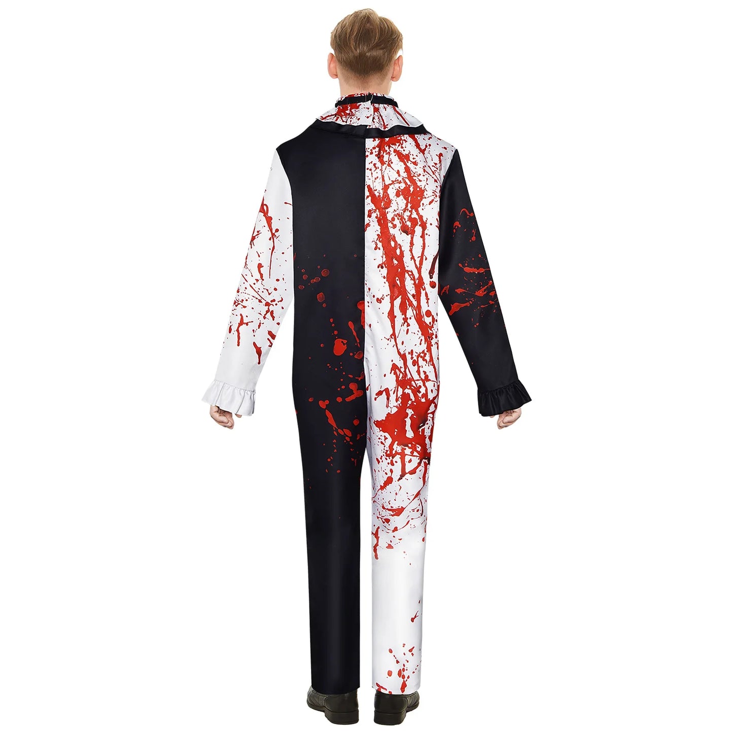 Terrifier 2 Horror Clown Kostüm für Herren – Blutiger Overall mit Maske für Halloween, Karneval & Gruselpartys
