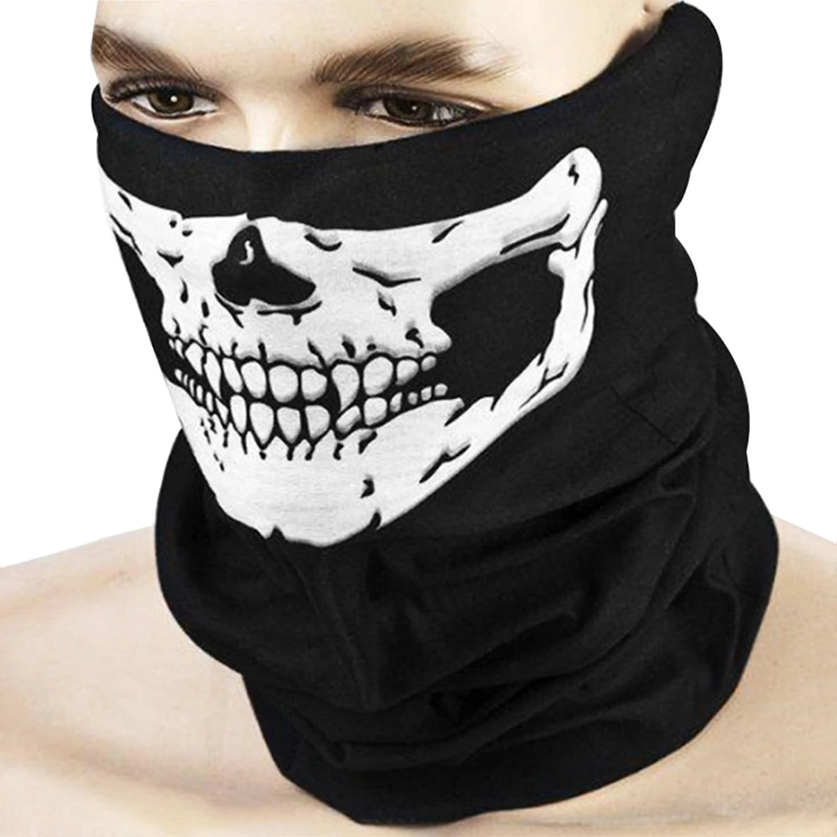 Grim Reaper Halloween Kostüm mit Kapuze, Totenkopf-Maske, Handschuhen & Sense – Unisex Verkleidung für Kinder & Erwachsene
