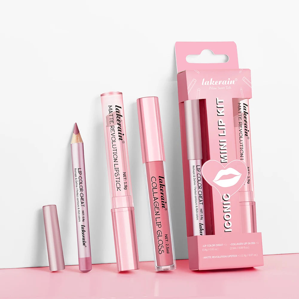 Wasserdichtes, langlebiges, mattschwarzes Lippenstift-Set, samtiger flüssiger Lipgloss, Lipliner-Set, roter Fleck, Halloween-Gothic-Make-up