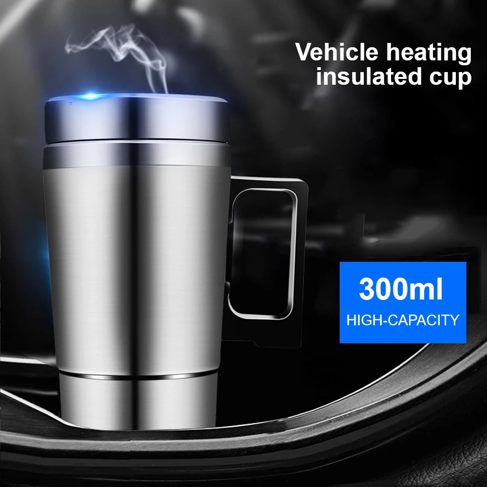 Fahrzeug Heizung Tasse 12V/24V 300ml Camping Reise Wasserkocher Edelstahl Elektrische Heizung Auto Wasserkocher