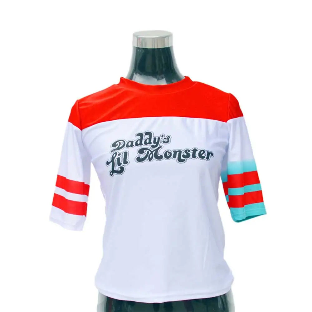 Harley Quinn Kostüm für Kinder & Damen – Cosplay Set mit Jacke, Shorts, Shirt & Zubehör – Halloween & Karneval