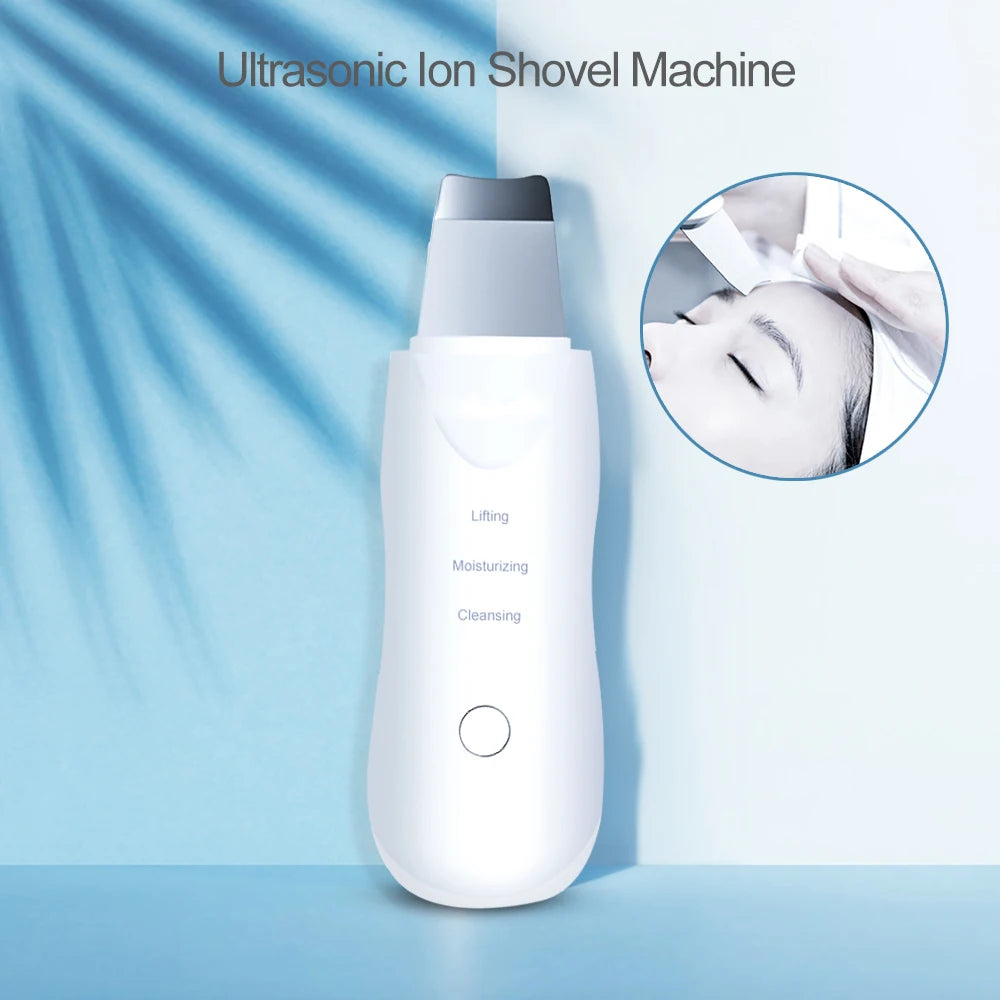Ultraschall Gesichtsreiniger – Tiefenreinigung, Peeling & Mitesserentferner | Hautstraffung, Anti-Aging, Ionen-Technologie, Vibration | Professioneller Skin Scrubber für klare & glatte Haut