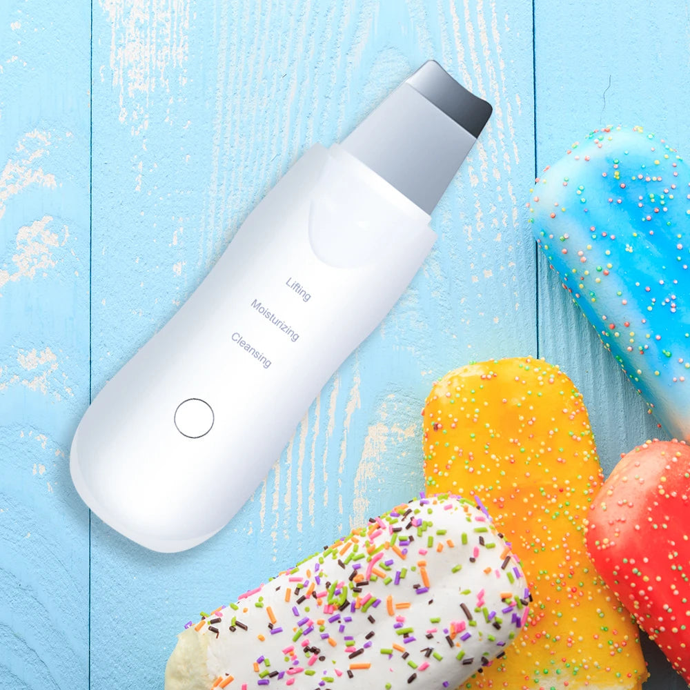 Ultraschall Gesichtsreiniger – Tiefenreinigung, Peeling & Mitesserentferner | Hautstraffung, Anti-Aging, Ionen-Technologie, Vibration | Professioneller Skin Scrubber für klare & glatte Haut