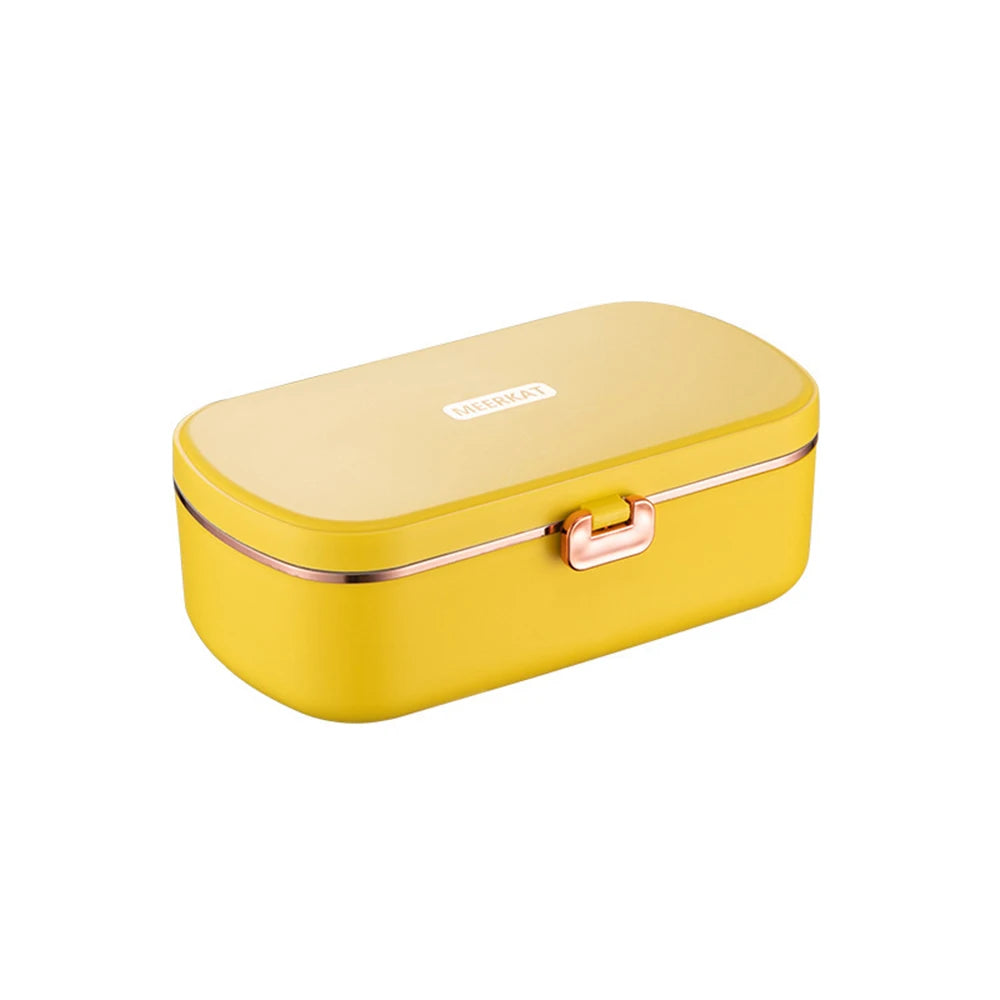 Thermo-Lunchboxen für das Büro, tragbare elektrische Lunchboxen, wasserfreie Heizung, Bento-Box, Lebensmittelwärmer aus Edelstahl