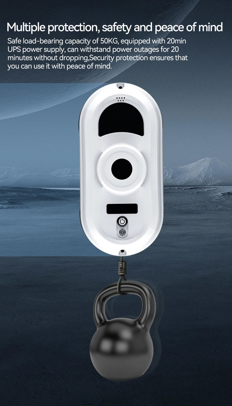 Intelligenter Fensterputz-Roboter mit Fernbedienung | Anti-Sturz, Starke Haftung & Streifenfreie Reinigung