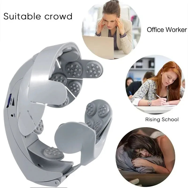 Multifunktionales Kopfmassage-Instrument, Kopfhaut-Massagegerät, Entspannung, einfaches Akupunkturpunkt-Gehirn-Massagegerät, Gesundheitspflegegerät