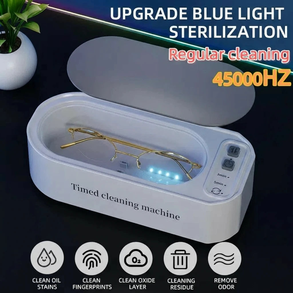 Xiaomi 250 mAh Ultraschall-Brillenreinigungsmaschine Ultraschall Zeitgesteuerte Schmuckzahnbürste Hochfrequenz-Ultraschallreiniger Bad