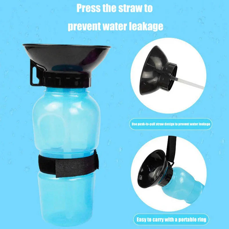 500 ml Outdoor Squeeze Tragbare Haustier Hund Wasserflasche Große und Kleine Hund Reise Trinkbecher Zubehör Geeignet für Hunde und Katzen