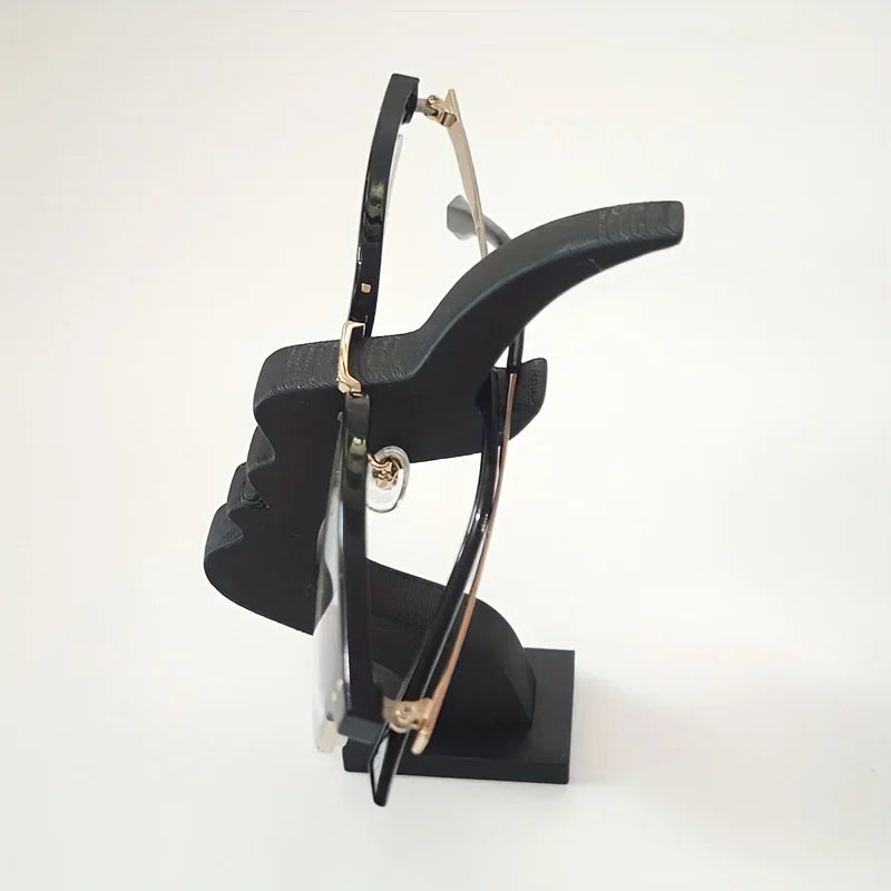 1 Stück einzigartiger gebogener Brillenhalter-Ständer, sichere und künstlerische Aufbewahrungslösung, erhöhter Schreibtisch- oder Nachttischdekoration, praktisch, minimalistisch