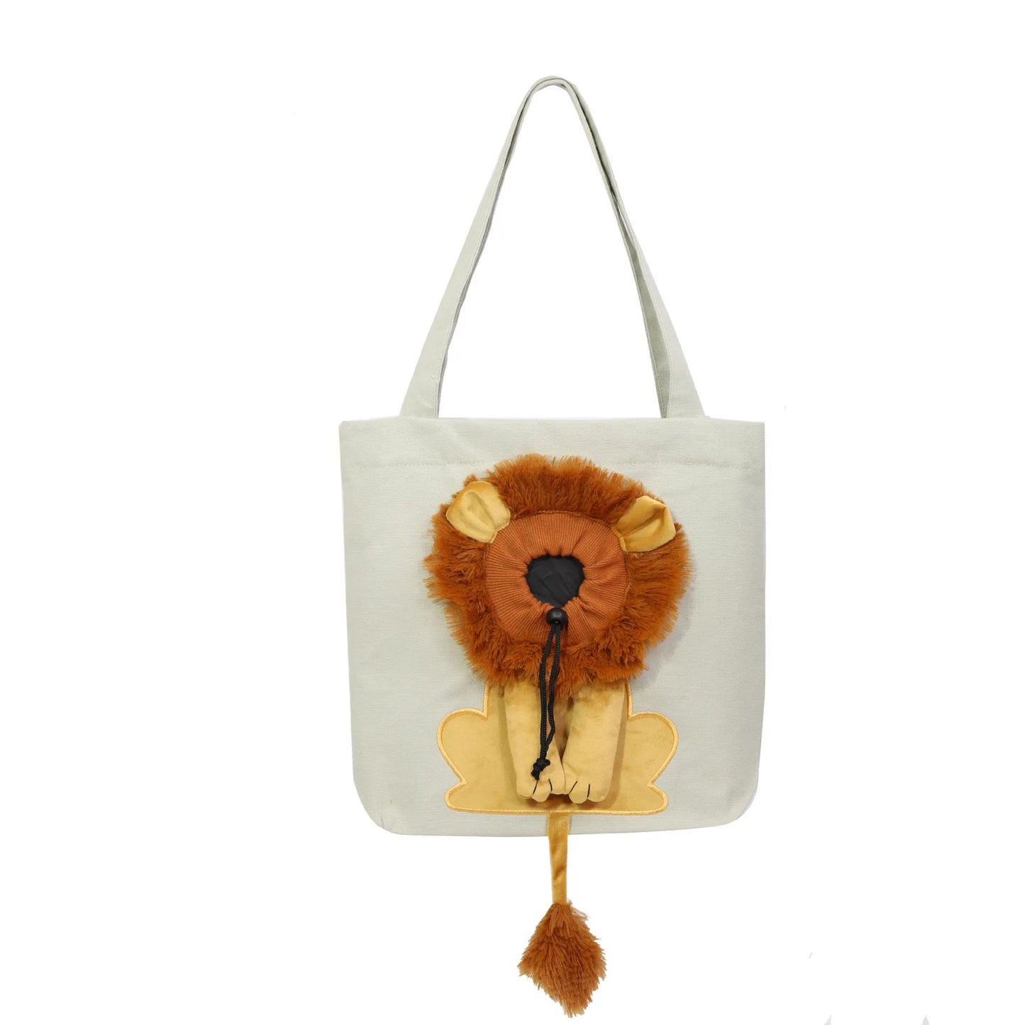 Pet Canvas Shoulder Bag Lion Shaped Carrier For Cat Comfortable Cats Carrying Pouch Handbag Puppy Messenger Bag For Out Travel