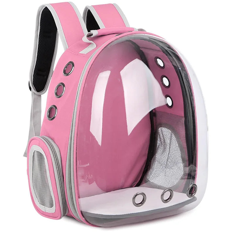 Transparenter Haustier-Rucksack | Raumkapsel-Design | Atmungsaktiv & Stabil | Katzen- & Hundetransporter (42×35×25 cm)