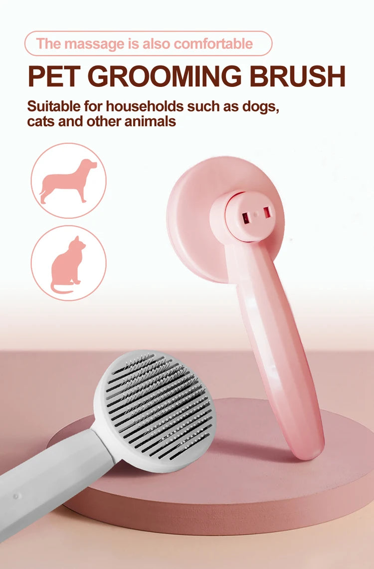 Selbstreinigende Fellpflege-Bürste für Katzen & Hunde | Kämmt, Entfernt Haare & Sanfte Massage