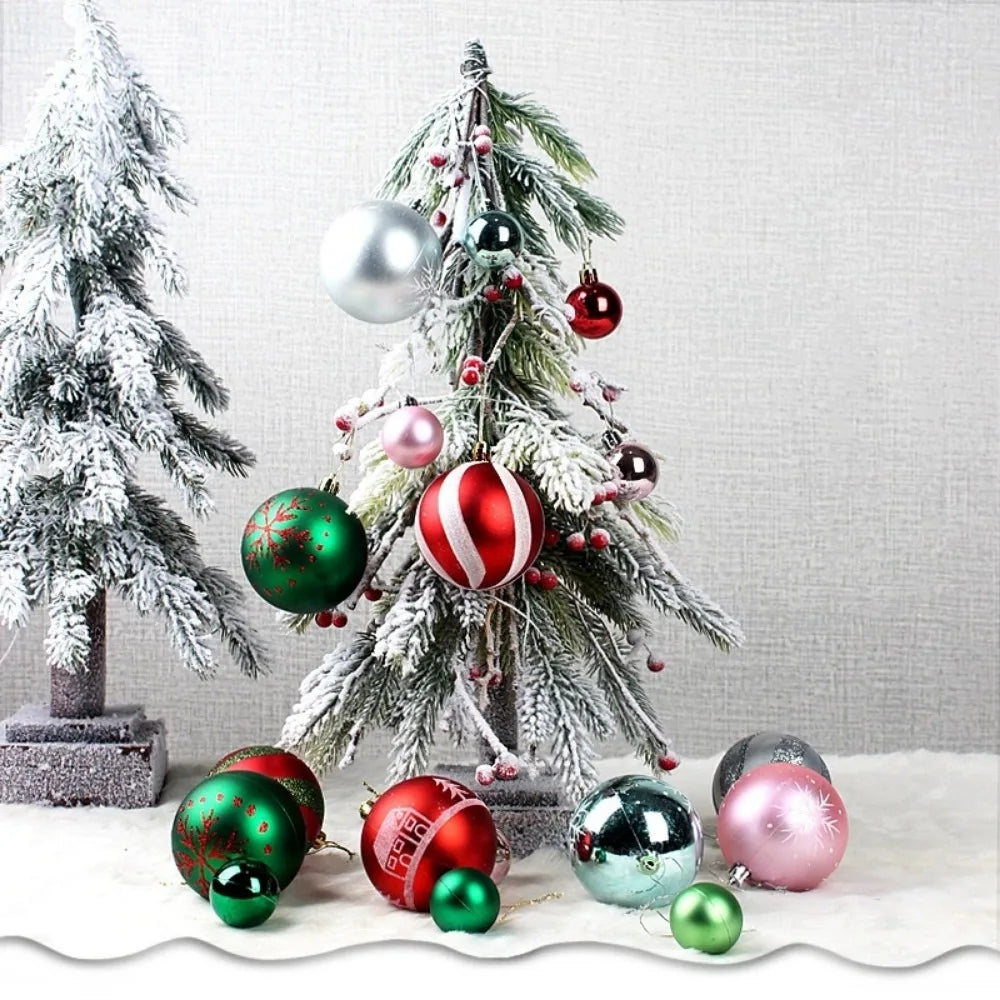 44-teiliges Weihnachtskugel-Set 3–6 cm – Bruchsichere Deko für Weihnachtsbaum, Festliche Ornamente für Zuhause, Advent & Neujahr | Glitzernde Kugeln in Premium-Box