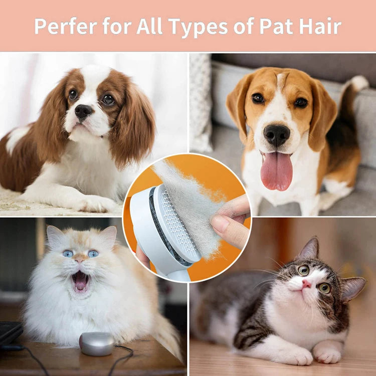 Selbstreinigende Fellpflege-Bürste für Katzen & Hunde | Kämmt, Entfernt Haare & Sanfte Massage