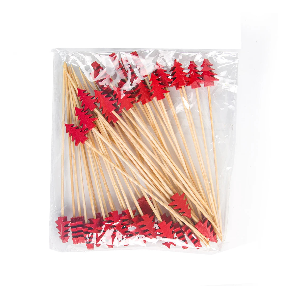 Weihnachten Bambus Cocktail Picks – 50er Set | Weihnachtsmotive für Snacks, Drinks & Desserts | Party Deko 2025