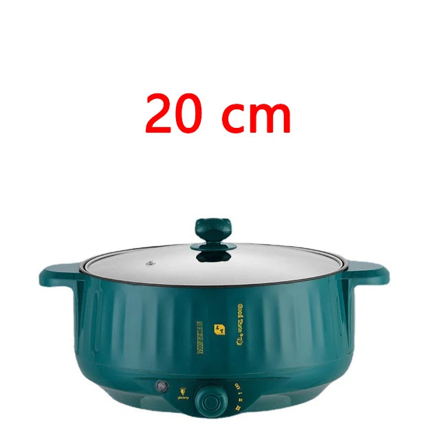 Elektrischer Mini-Multikocher 1–2 Personen | Antihaft-Pfanne, Doppelschicht-Design, 1,7L | Ideal für Nudeln, Reis, Suppen & Pfannengerichte | 400–800W Smart Cooker für Zuhause & Büro