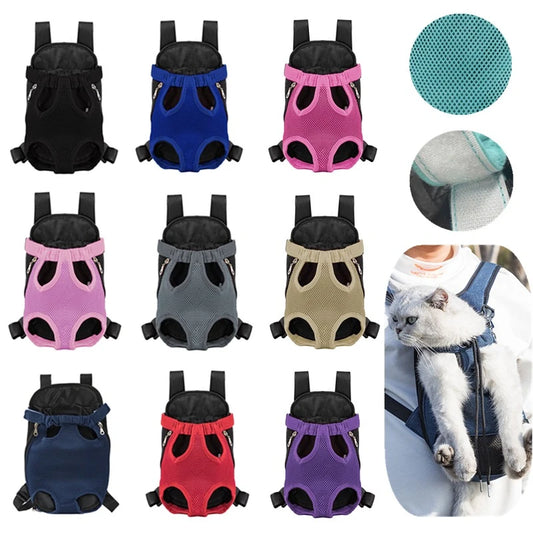 Atmungsaktiver Hunde Rucksack & Katzen Tragetasche für Reisen – Verstellbare Haustier-Brusttasche für unterwegs | Sicher & Komfortabel