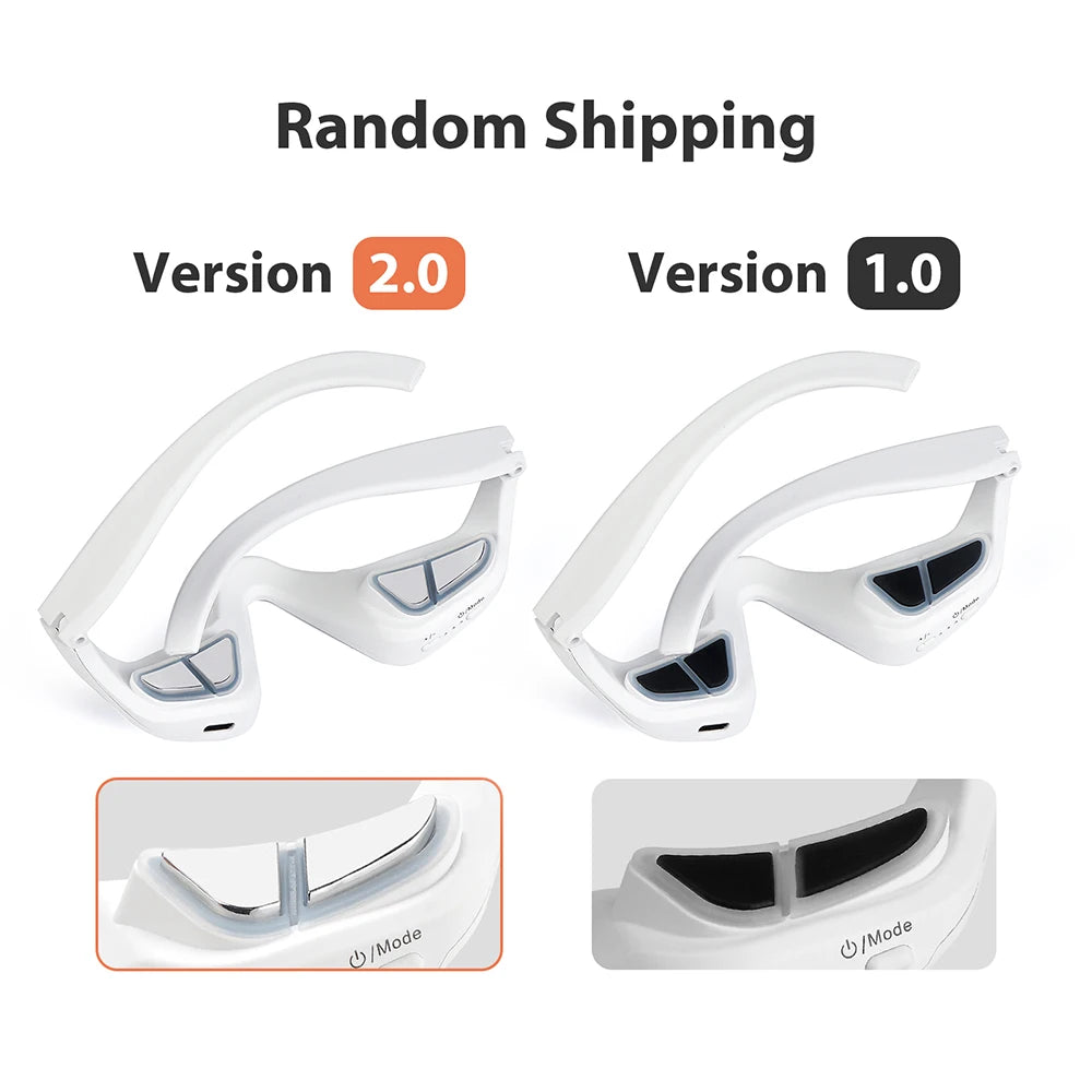 3D Augenmassagegerät mit EMS & Rotlicht – Elektrischer Eye Beauty Massager gegen Augenringe, Falten & Müdigkeit, Tragbares Augenpflege-Gerät
