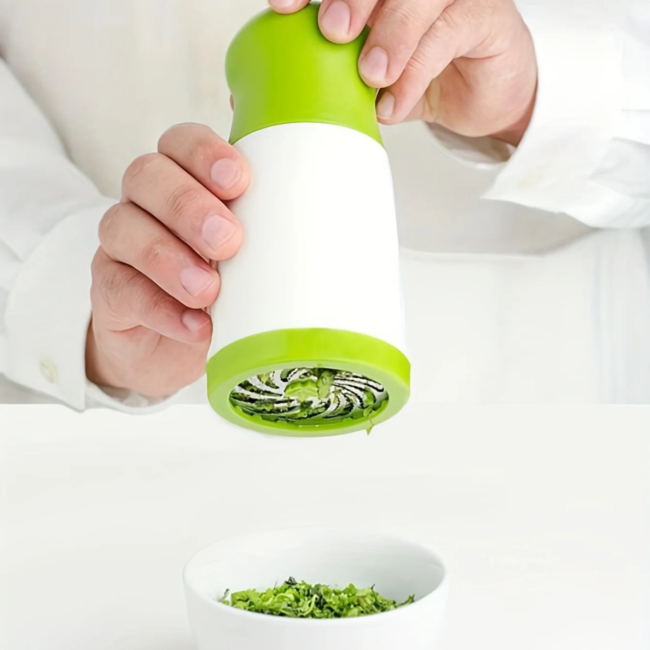 Manuelle Kräutermühle für frische Petersilie & Gewürze – Schneller Kräuterzerkleinerer für Küche, Kochen & Garnieren