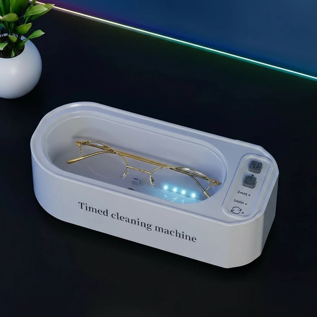 Xiaomi 250 mAh Ultraschall-Brillenreinigungsmaschine Ultraschall Zeitgesteuerte Schmuckzahnbürste Hochfrequenz-Ultraschallreiniger Bad