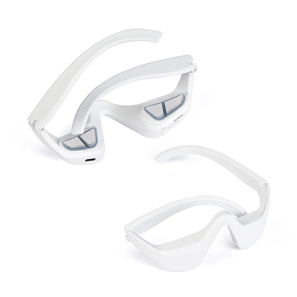 3D Augenmassagegerät mit EMS & Rotlicht – Elektrischer Eye Beauty Massager gegen Augenringe, Falten & Müdigkeit, Tragbares Augenpflege-Gerät
