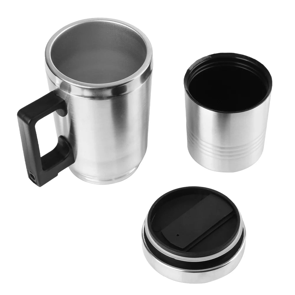 Fahrzeug Heizung Tasse 12V/24V 300ml Camping Reise Wasserkocher Edelstahl Elektrische Heizung Auto Wasserkocher