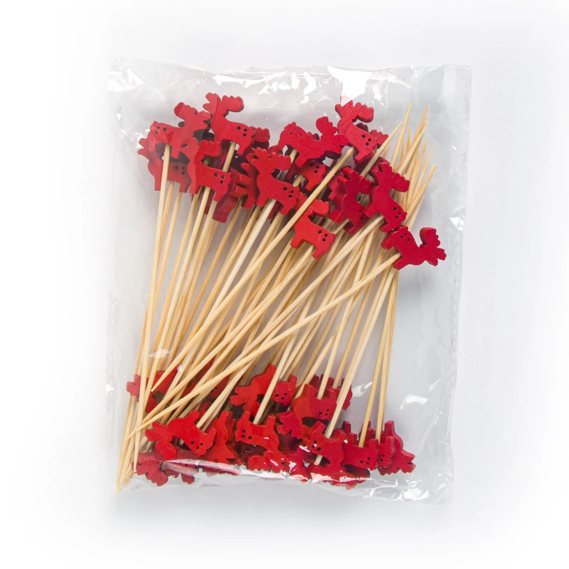 Weihnachten Bambus Cocktail Picks – 50er Set | Weihnachtsmotive für Snacks, Drinks & Desserts | Party Deko 2025