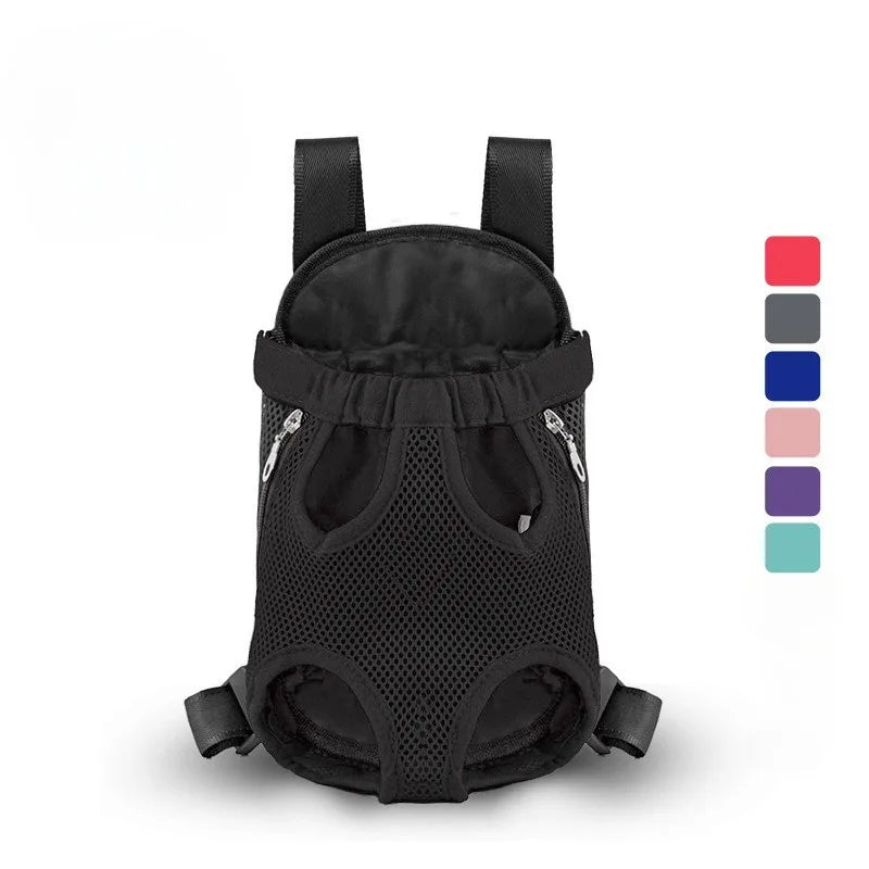 Atmungsaktiver Hunde Rucksack & Katzen Tragetasche für Reisen – Verstellbare Haustier-Brusttasche für unterwegs | Sicher & Komfortabel