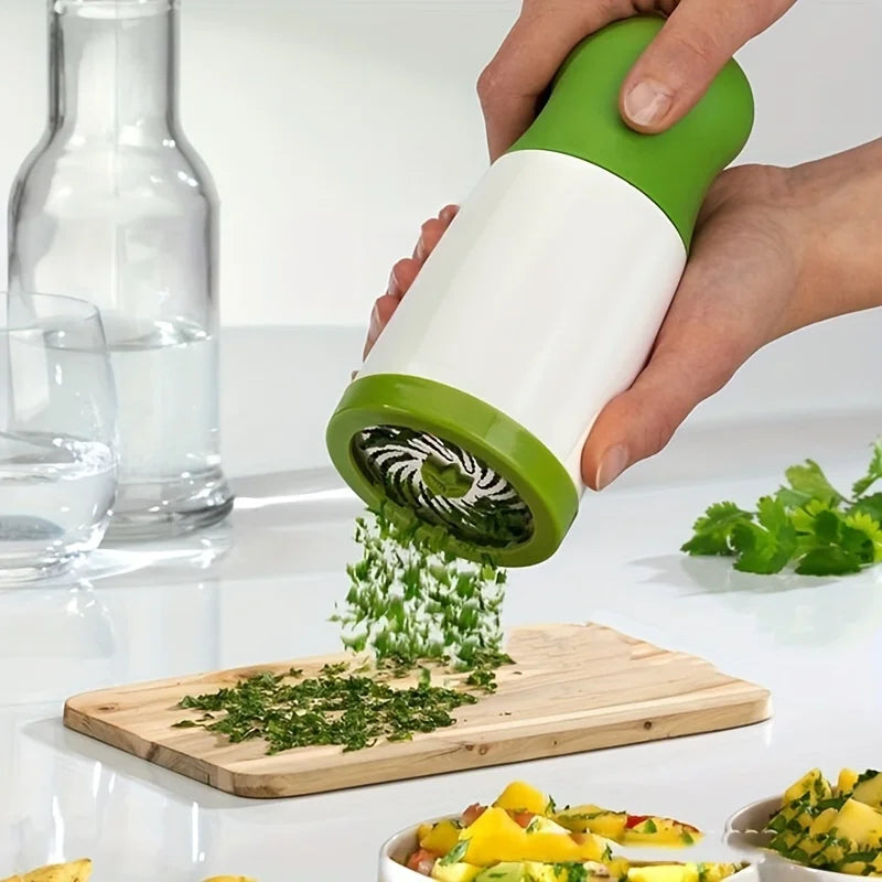 Manuelle Kräutermühle für frische Petersilie & Gewürze – Schneller Kräuterzerkleinerer für Küche, Kochen & Garnieren