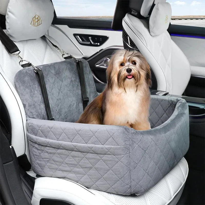 Luxus Hunde Autositz – Sicherheits-Sitz für Hunde & Katzen, rutschfest, weich & waschbar – Perfekt für Auto, SUV & LKW