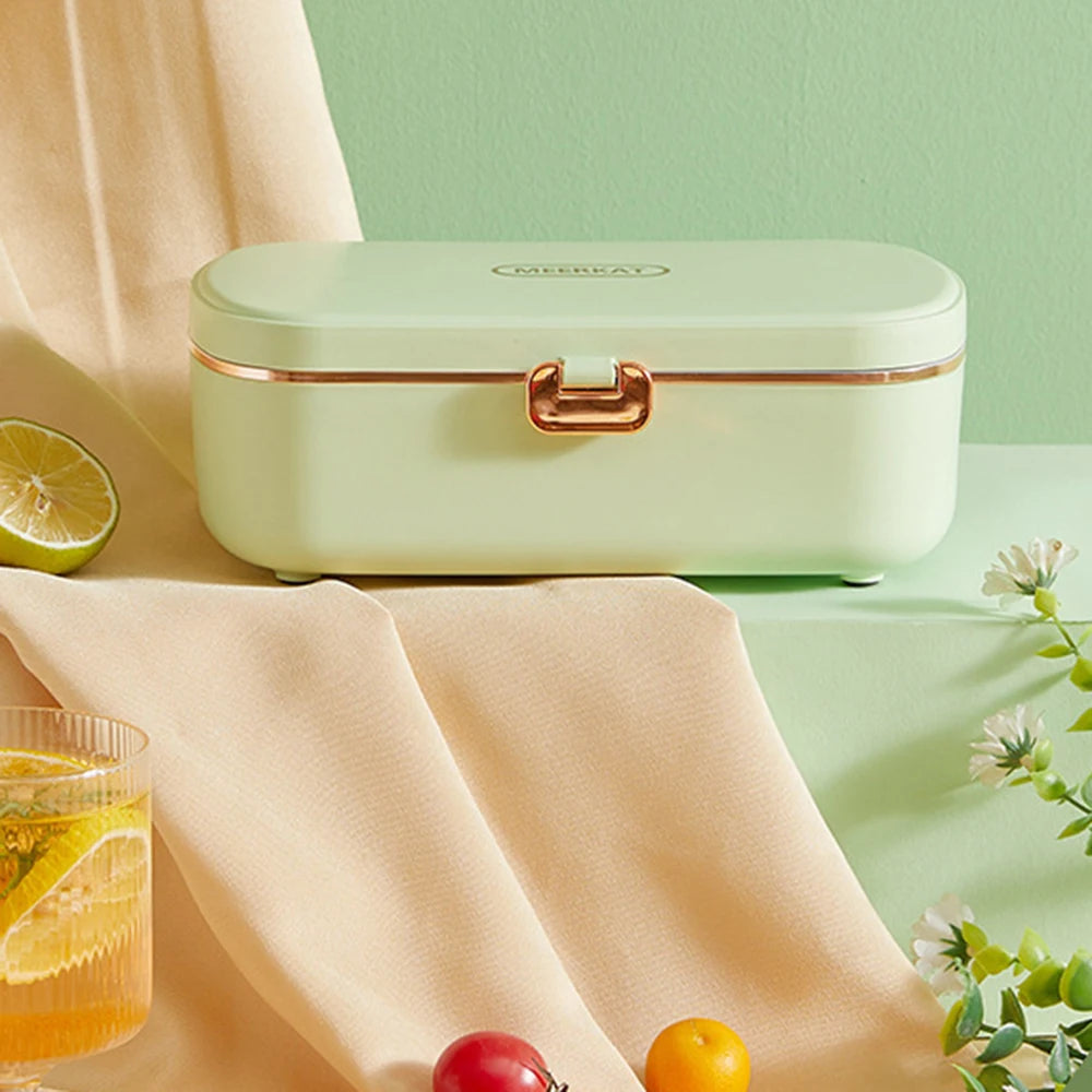 Thermo-Lunchboxen für das Büro, tragbare elektrische Lunchboxen, wasserfreie Heizung, Bento-Box, Lebensmittelwärmer aus Edelstahl