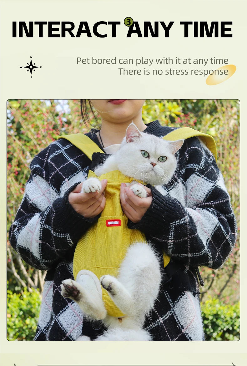 Tragbarer Haustier-Rucksack für Katzen & Kleine Hunde | Atmungsaktiver Reise-Transporter | Komfort Tasche für Outdoor & Spaziergänge