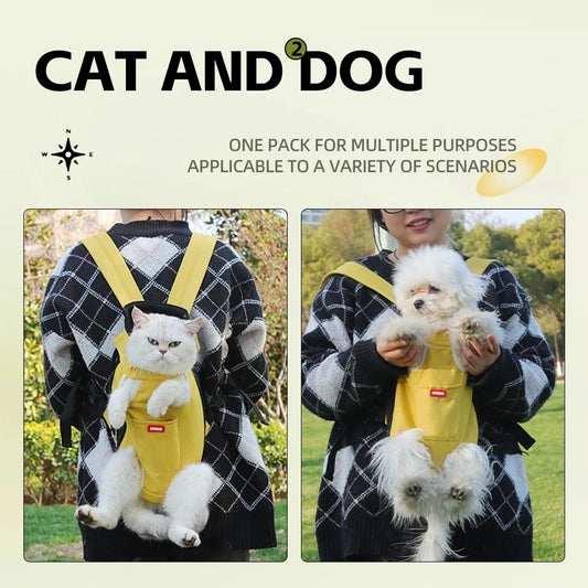 Tragbarer Haustier-Rucksack für Katzen & Kleine Hunde | Atmungsaktiver Reise-Transporter | Komfort Tasche für Outdoor & Spaziergänge