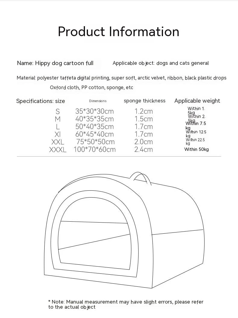 Premium Winter Hundehütte – Extra Warmes Abnehmbares Haustierhaus, Waschbar & Winddicht | Gemütliches Katzen- & Hundebett für alle Jahreszeiten